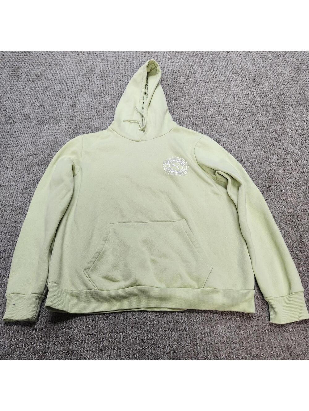 Puma Hoodie Women’s Green Long Sleeve Pullover Size Large
